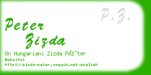 peter zizda business card